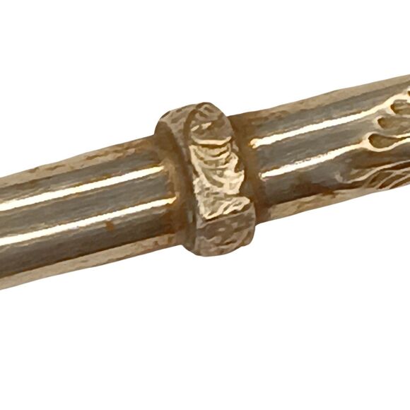 Vintage Bombilla Yerba Mate Straw 800 Silver Gold Gilt Accents Scroll Design 8" - Picture 11 of 14